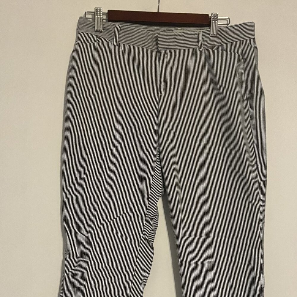GAP Size 6 Slim Cropped Stretch Striped Pants - like new